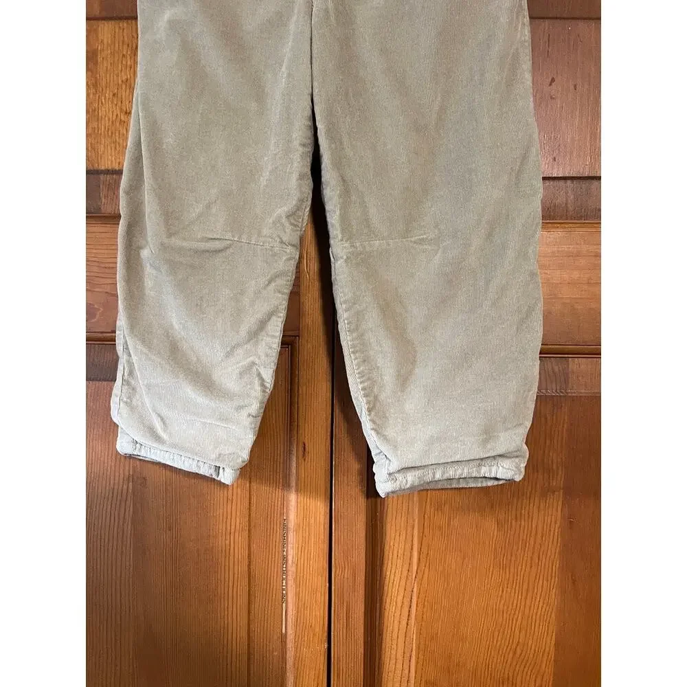 Zara Kids Corduroy Barrel Pants Beige Tan Elastic Waist Scandinavian Size 5